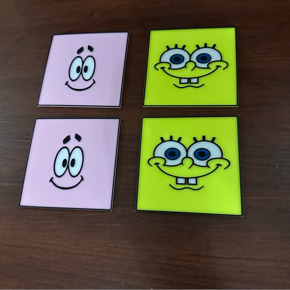 SpongeBob and Patrick coasters